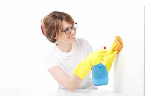 Local cleaner handling an Airbnb changeover in Brent apartment building