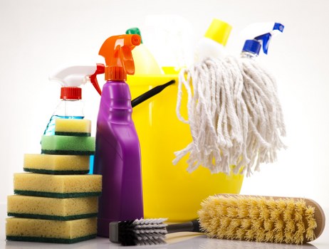 Risk assessment checklist being reviewed before cleaning in Brent